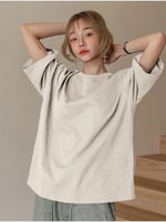TrendSeninle Kadın Bebe Mavisi Fructification Baskılı Oversize T-shirt