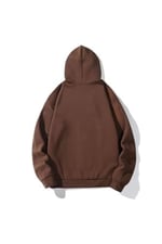 TrendSeninle Kadın Beyaz Düz Oversize Kapüşonlu Sweatshirt Hodie