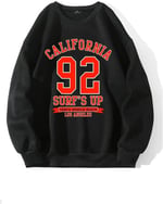 TrendSeninle Kadın Kahve Oversize Brooklyn Citylights Baskılı Sweatshirt