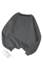 TrendSeninle Kadın Leylak Moru Düz Bisiklet Yaka Sweatshirt