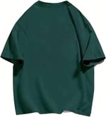 TrendSeninle Kadın Nefti Yeşil Printed Tavşan Baskılı Oversize T-shirt