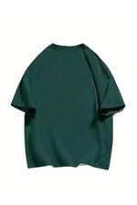 TrendSeninle Kadın Nefti Yeşil Printed Tavşan Baskılı Oversize T-shirt