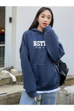 TrendSeninle Kadın Siyah Better Baskılı Oversize Sweatshirt