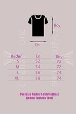TrendSeninle Kadın Siyah Love Yourself Baskılı Oversize T-shirt