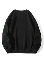 TrendSeninle Kadın Siyah Oversize Stay In Baskılı Sweatshirt