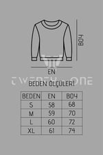 TrendSeninle Kadın Siyah Oversize Stay In Baskılı Sweatshirt