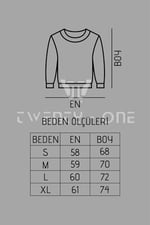 TrendSeninle Kadın Siyah Oversize Stay In Baskılı Sweatshirt