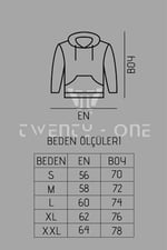 TrendSeninle Unisex Bej The Happiest Baskılı Kapişonlu Sweatshirt