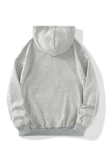 TrendSeninle Unisex Gri London Baskılı Fermuarlı Sweat Hırka