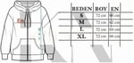 TrendSeninle Unisex Gri London Baskılı Fermuarlı Sweat Hırka