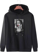 TrendSeninle Unisex Monalisa Baskılı Oversize Sweatshirt Hoodie