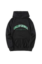 TrendSeninle Unisex Siyah California 1984 Baskılı Oversize Sweatshirt