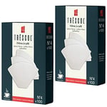 Trescol Kahve Filtresi 4 Numara (Büyük Boy) Beyaz Kağıt 2X100 200'lü Paket