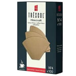 Trescol Kahve Filtresi, Naturel Kağıt, 4 Numara, Büyük Boy, 100'lü Paket