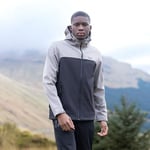 Trespass DLX Erkek Softshell Ceket Fermuarlı Kapüşon Geri Dönüştürülmüş Malzemelerden Yapılmıştır Moyler, fırtına gri, M