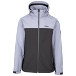Trespass DLX Erkek Softshell Ceket Fermuarlı Kapüşon Geri Dönüştürülmüş Malzemelerden Yapılmıştır Moyler, fırtına gri, M