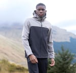 Trespass DLX Erkek Softshell Ceket Fermuarlı Kapüşon Geri Dönüştürülmüş Malzemelerden Yapılmıştır Moyler, fırtına gri, M