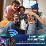 Trimui Smart Pro 5 inç ile Uyumlu Silikon Kılıf, Çizilmez, Yıkanabilir, Darbeye Dayanıklı Koruyucu Kılıf Trimui Smart Pro El Oyun Konsolu için Kordonlu - Siyah