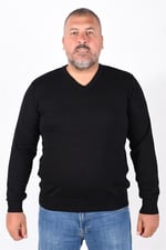 TRİST STAR Erkek Büyük Beden V Yaka Kazak TRIST-2102