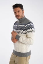 TRİST STAR Erkek Dik Yaka Triko Kazak Trist-5323