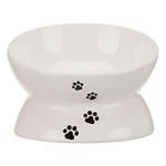 Trixie Kedi Mama ve Su Kabı Yükseltilmiş Ergonomik Seramik 0.15Lt 13 cm Beyaz