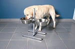Trixie Köpek Paslanmaz Çelik Mama&Su Kabı,Ayaklı,2×2,8L/Ø24Cm - Seçenekler: 1.8L, Büyük Köpekler, 4.5L