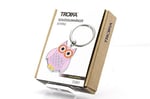 TROIKA CURLY – KR14-14/PK – Anahtarlık – dökme metal/emaye – parlak – krom kaplama – gül – TROIKA-orijinal
