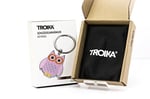 TROIKA CURLY – KR14-14/PK – Anahtarlık – dökme metal/emaye – parlak – krom kaplama – gül – TROIKA-orijinal