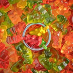 TROIKA Metal Anahtarlık Lastik Ayı Üçlü, Yeşil, Kırmızı, Sarı Renklerde, Haribo, HB-K03/CO Kullanışlı, Sarı/Yeşil/Kırmızı, Kullanışlı, Kauçuk Ayı Anahtarlık