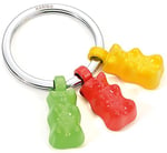 TROIKA Metal Anahtarlık Lastik Ayı Üçlü, Yeşil, Kırmızı, Sarı Renklerde, Haribo, HB-K03/CO Kullanışlı, Sarı/Yeşil/Kırmızı, Kullanışlı, Kauçuk Ayı Anahtarlık