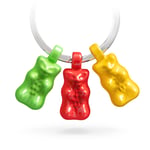 TROIKA Metal Anahtarlık Lastik Ayı Üçlü, Yeşil, Kırmızı, Sarı Renklerde, Haribo, HB-K03/CO Kullanışlı, Sarı/Yeşil/Kırmızı, Kullanışlı, Kauçuk Ayı Anahtarlık
