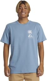 Tropical Breeze Erkek Mavi Günlük Stil T-Shirt AQYZT09562-W12