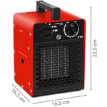 TROTEC Seramik ısıtıcı elektrikli ısıtıcı TDS 10 C 2.000 Watt'a kadar çok kademeli sıcaklık ayarı dahil (2 kW) termostatlı inşaat ısıtıcısı