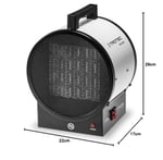 TROTEC Seramik Isıtıcı TDS 20 M Elektrikli Isıtıcı 3 kW - Seçenekler: 3 kW, 2 kW