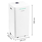 TROTEC TTK 27 HEPA-tasarım hava kurutucu ve hava temizleyici, 15 m²/37 m³'e kadar odalar için uygundur, nem giderici, taşma koruması, su haznesi