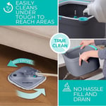 True & Tidy True Clean Paspas ve Kova Sistemi, Kare Döndürmeli Paspas, Çift Bölmeli Paspas Kovası ve 2 Kalın Makinede Yıkanabilir Paspas Pedleri (Spin Mop) içerir
