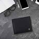 TRUSADOR Savona Klasik Erkek Cüzdanı Deri Bifold RFID Cüzdan Erkek Hediye Kutusu, Karbon, Klasik