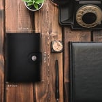 TRUSADOR Venedik Erkek ve Kadın Deri Üç Katlı Cüzdan RFID Engelleme Ön Cep Cüzdan, Siyah, 4.0 x 3.0 x 0.9 inches, Bozuk Para Cepli