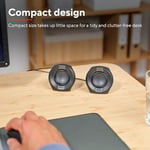 Trust Polo Küçük PC Hoparlör 2.0, 8 W (4 W RMS), Kompakt Hoparlör Seti, USB İşletim Hoparlör Seti, Entegre Kontrol, AUX 3,5 mm, PC Kutuları, Bilgisayar Dizüstü Bilgisayar - Siyah