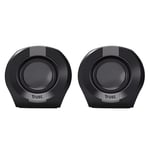 Trust Polo Küçük PC Hoparlör 2.0, 8 W (4 W RMS), Kompakt Hoparlör Seti, USB İşletim Hoparlör Seti, Entegre Kontrol, AUX 3,5 mm, PC Kutuları, Bilgisayar Dizüstü Bilgisayar - Siyah