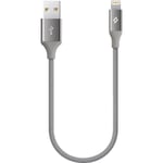 Ttec AlumiCable Mini 30cm Lightning Şarj Kablosu- Uzay Grisi (2DK28UG)