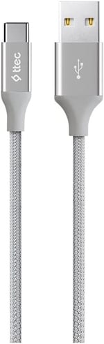 ttec AlumiCable Type-C 120cm Şarj Kablosu - Gümüş (2DK18G)