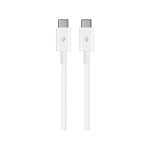 ttec USB-C - USB-C 120cm 60W PD/QC Hızlı Şarj/Data Kablosu Beyaz