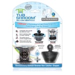 TubShroom Küvet gider süzgeci, kombo paket, silikon tıkaçlı, siyah krom – banyo gider için gider koruyucu ve saç tutucu, 3,8 cm – 4,4 cm küvet ve duş gideri için uygundur