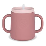 TUM TUM 3 bölmeli içecek bardağı, bebek bardağı - 250 ml, pembe