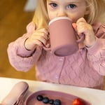 TUM TUM 3 bölmeli içecek bardağı, bebek bardağı - 250 ml, pembe