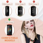 TumpCez Fitbit Charge 5 ile Uyumlu 5'li Paket Ayarlanabilir Elastik Bant, Nefes Alabilir Rahat Solo Loop Spor Yedek Bileklik Fitbit Charge 5 için Kadın Erkek