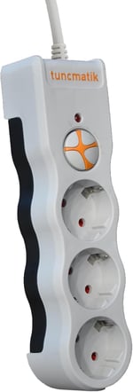 TUNCMATIK TSK19009 POWERSURGE 3-SURGE PROTECTION PLUG-1050 JOULE-WITH CABLE BEYAZ