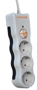 TUNCMATIK TSK19009 POWERSURGE 3-SURGE PROTECTION PLUG-1050 JOULE-WITH CABLE BEYAZ