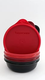 Tupperware 3'lü Set Buzdolabı Hit-Geçit Töreni 300 ml Siyah Kırmızı Koyu Kırmızı Küçük Hitparade Mini Panorama